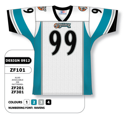 Athletic Knit Custom Sublimated Football Jersey Design 0912 (ZF101-0912)