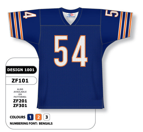 Athletic Knit Custom Sublimated Football Jersey Design 1001 (ZF101-1001)