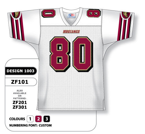 Athletic Knit Custom Sublimated Football Jersey Design 1003 (ZF101-1003)