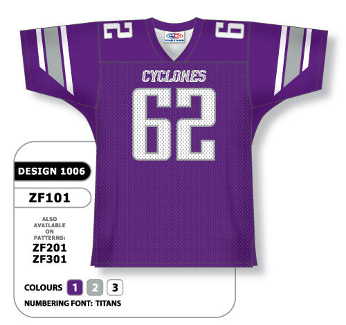 Athletic Knit Custom Sublimated Football Jersey Design 1006 (ZF101-1006)