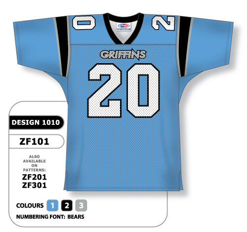 Athletic Knit Custom Sublimated Football Jersey Design 1010 (ZF101-1010)