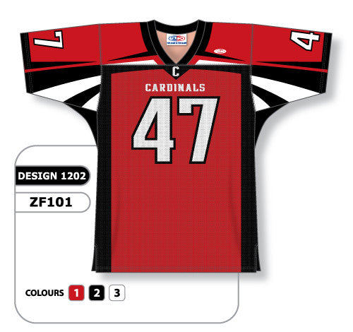 Athletic Knit Custom Sublimated Football Jersey Design 1202 (ZF101-1202)