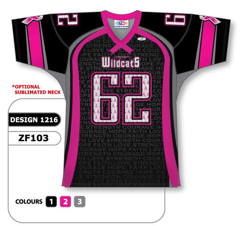 Athletic Knit Custom Sublimated Football Jersey Design 1216 (ZF103-1216)