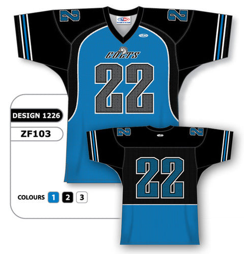 Athletic Knit Custom Sublimated Football Jersey Design 1226 (ZF103-1226)