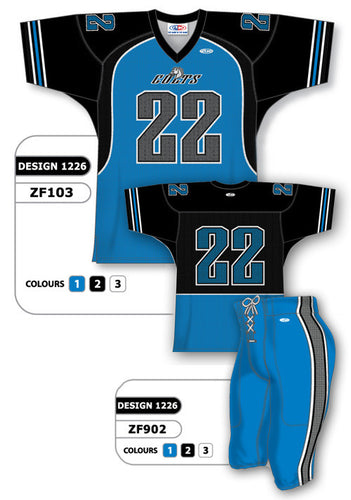 Athletic Knit Custom Sublimated Football Uniform Set Design 1226 (ZF103S-1226)