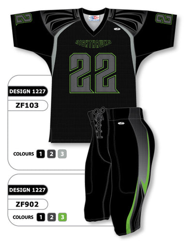 Athletic Knit Custom Sublimated Football Uniform Set Design 1227 (ZF103S-1227)