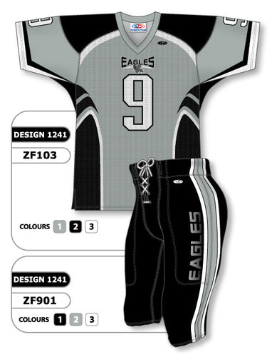 Athletic Knit Custom Sublimated Football Uniform Set Design 1241 (ZF103S-1241)