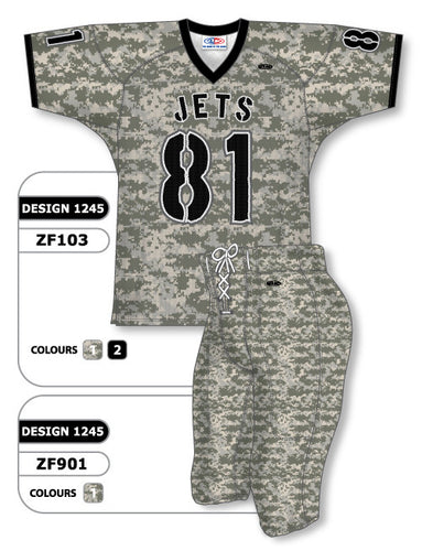 Athletic Knit Custom Sublimated Football Uniform Set Design 1245 (ZF103S-1245)
