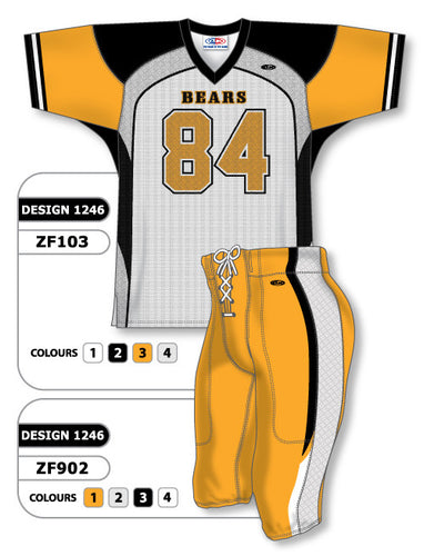 Athletic Knit Custom Sublimated Football Uniform Set Design 1246 (ZF103S-1246)