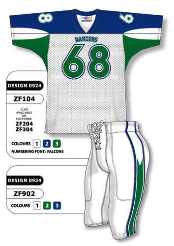 Athletic Knit Custom Sublimated Football Uniform Set Design 0924 (ZF104S-0924)