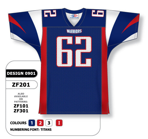 Athletic Knit Custom Sublimated Football Jersey Design 0901 (ZF201-0901)
