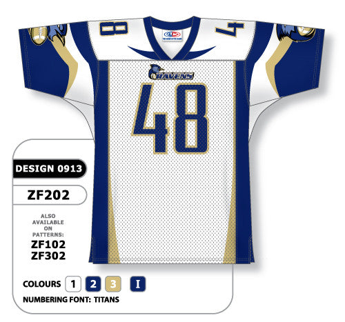 Athletic Knit Custom Sublimated Football Jersey Design 0913 (ZF202-0913)