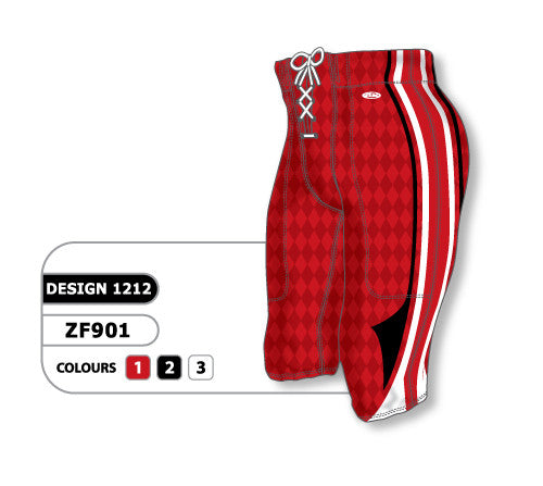 Athletic Knit Custom Sublimated Football Pant Design 1212 (ZF901-1212)