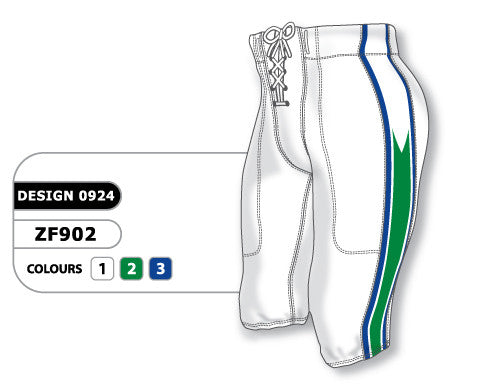 Athletic Knit Custom Sublimated Football Pant Design 0924 (ZF902-0924)