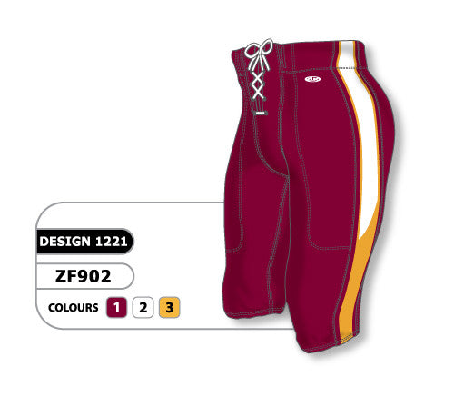 Athletic Knit Custom Sublimated Football Pant Design 1221 (ZF902-1221)