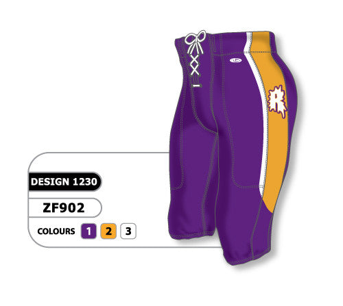 Athletic Knit Custom Sublimated Football Pant Design 1230 (ZF902-1230)