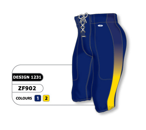 Athletic Knit Custom Sublimated Football Pant Design 1231 (ZF902-1231)