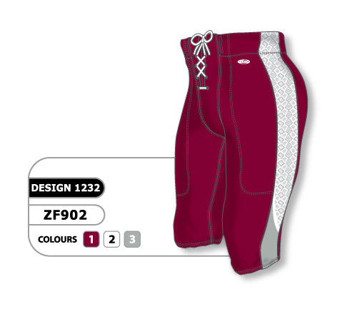 Athletic Knit Custom Sublimated Football Pant Design 1232 (ZF902-1232)