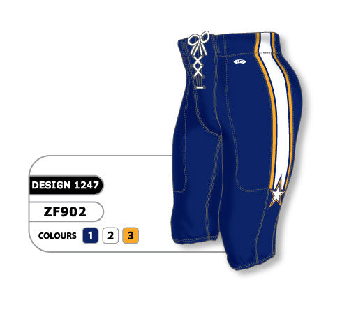 Athletic Knit Custom Sublimated Football Pant Design 1247 (ZF902-1247)