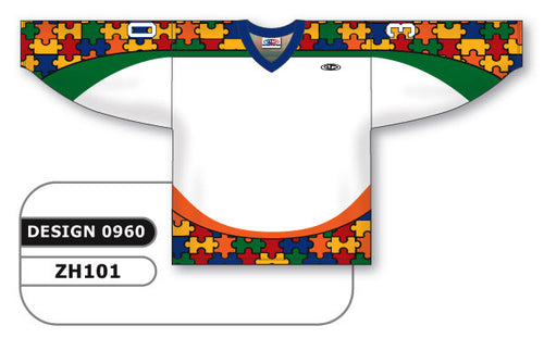 Athletic Knit Custom Sublimated Hockey Jersey Design 0960 (ZH101-0960)