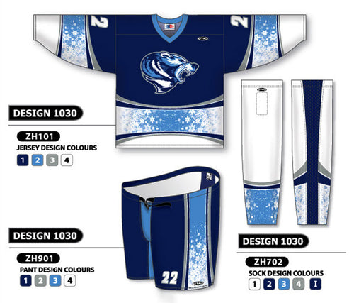 Athletic Knit Custom Sublimated Hockey Uniform Design 1030 (ZH101S-1030)