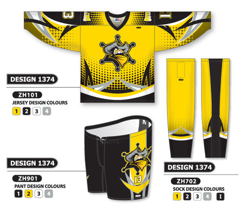 Athletic Knit Custom Sublimated Hockey Uniform Design 1374 (ZH101S-1374)