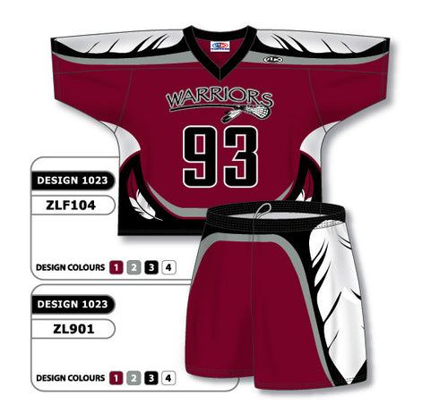 Athletic Knit Custom Sublimated Lacrosse Uniform Set Design 1023 (ZLFS104-1023)