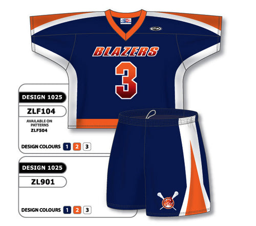 Athletic Knit Custom Sublimated Lacrosse Uniform Set Design 1025 (ZLFS104-1025)
