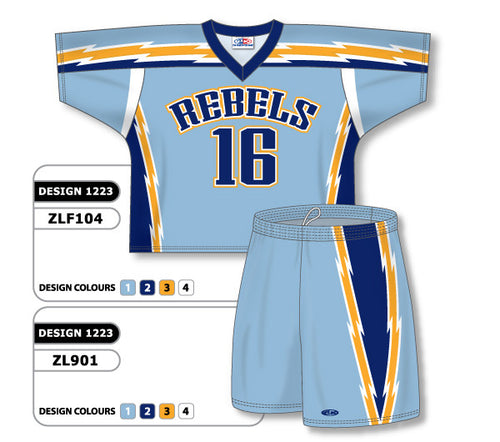 Athletic Knit Custom Sublimated Lacrosse Uniform Set Design 1223 (ZLFS104-1223)