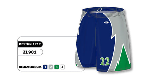 Athletic Knit Custom Sublimated Lacrosse Short Design 1212 (ZLS901-1212)