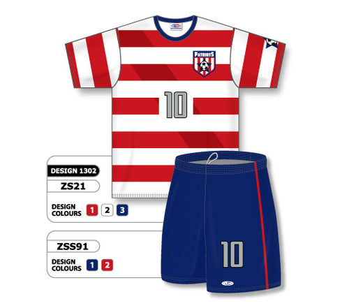 Athletic Knit Custom Sublimated Soccer Uniform Set Design 1302 (ZS21S-1302)
