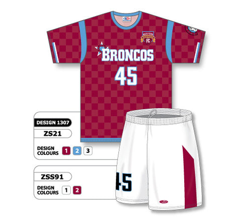 Athletic Knit Custom Sublimated Soccer Uniform Set Design 1307 (ZS21S-1307)